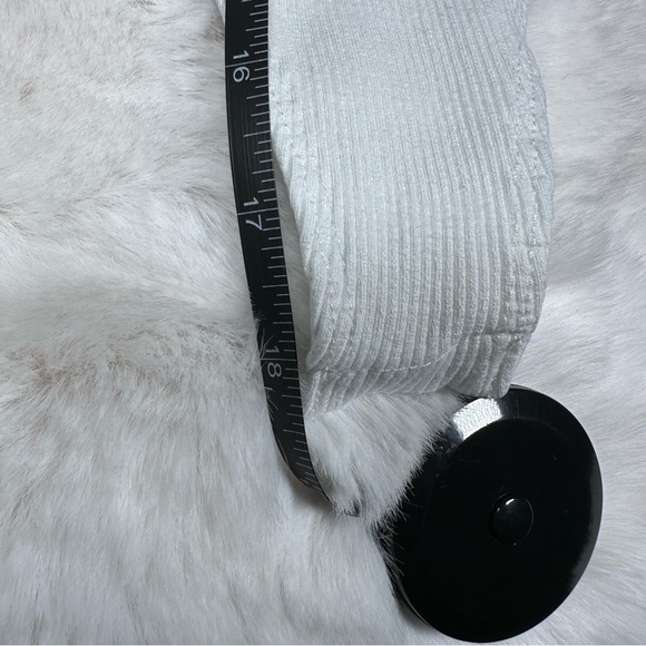 Fashion Nova White Ribbed Ruched Bodysuit - Picture 9 of 9